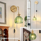 Shenmoyl Battery Operated Wall Light Rechargeable Lamp (Set of 2)
