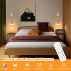 Shenmoyl Battery Operated Wall Light Rechargeable Lamp (Set of 2)