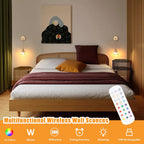 Shenmoyl Battery Operated Wall Light Rechargeable Lamp (Set of 2)