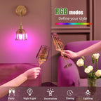 Shenmoyl Battery Operated Wall Light Rechargeable Lamp (Set of 2)