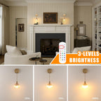 Shenmoyl Battery Operated Wall Light Rechargeable Lamp (Set of 2)