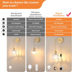 Shenmoyl Battery Operated Wall Light Rechargeable Lamp (Set of 2)