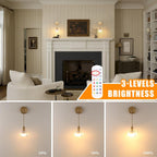 Shenmoyl Battery Operated Wall Light Rechargeable Lamp (Set of 2)