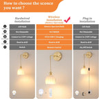 Shenmoyl Battery Operated Wall Light Rechargeable Lamp (Set of 2)