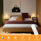 Shenmoyl Battery Operated Wall Light Rechargeable Lamp (Set of 2)