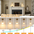 Shenmoyl Battery Operated Wall Light Rechargeable Lamp (Set of 2)