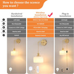 Shenmoyl Battery Operated Wall Light Rechargeable Lamp (Set of 2)