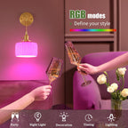 Shenmoyl Battery Operated Wall Light Rechargeable Lamp (Set of 2)