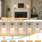 Shenmoyl Battery Operated Wall Light Rechargeable Lamp (Set of 2)