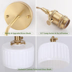 Shenmoyl Battery Operated Wall Light Rechargeable Lamp (Set of 2)