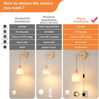 Shenmoyl Battery Operated Wall Light Rechargeable Lamp (Set of 2)