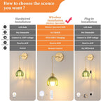 Shenmoyl Battery Operated Wall Light Rechargeable Lamp (Set of 2)