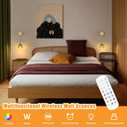 Shenmoyl Battery Operated Wall Light Rechargeable Lamp (Set of 2)