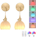 Shenmoyl Battery Operated Wall Light Rechargeable Lamp (Set of 2)
