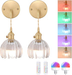 Shenmoyl Battery Operated Wall Light Rechargeable Lamp (Set of 2)