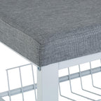 Shoe Bench 2 Levels Shoeshelf with Seat Upholstered