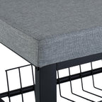 Shoe Bench 2 Levels Shoeshelf with Seat Upholstered