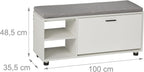 Shoe Bench Cabinet 2-Piece Set Footwear Storage