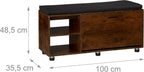 Shoe Bench Cabinet 2-Piece Set Footwear Storage