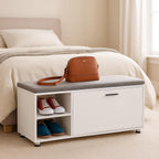 Shoe Bench Cabinet 2-Piece Set Footwear Storage