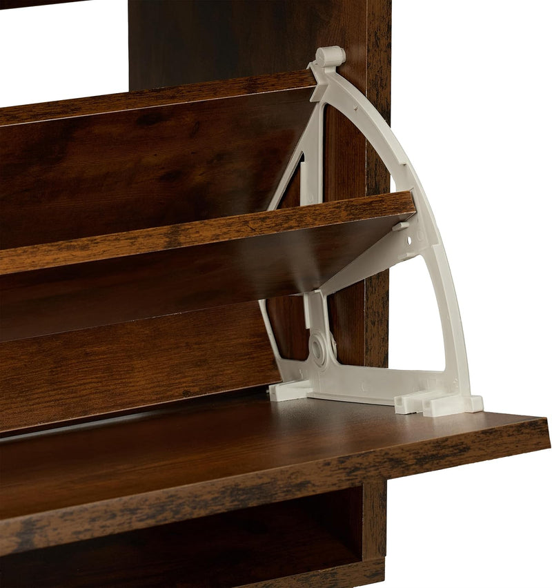 Shoe Bench Cabinet 2-Piece Set Footwear Storage