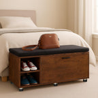 Shoe Bench Cabinet 2-Piece Set Footwear Storage