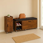 Shoe Bench Cabinet 2-Piece Set Footwear Storage