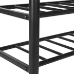 Shoe Bench Padded Faux Leather Seat 2 Shelves