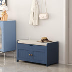 Shoe Bench Storage with Padded Seat Cushion 3-Door
