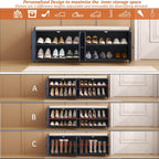 Shoe Bench Storage with Padded Seat Cushion 2-Door