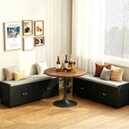 Shoe Bench Storage with Padded Seat Cushion 2-Door