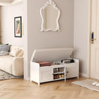 Shoe Bench Storage with Padded Seat Cushion 2-Door