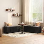 Shoe Bench Storage with Padded Seat Cushion 3-Door