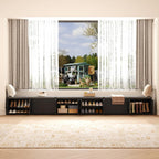 Shoe Bench Storage with Padded Seat Cushion 3-Door