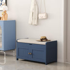 Shoe Bench Storage with Padded Seat Cushion 2-Door