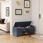Shoe Bench Storage with Padded Seat Cushion 2-Door