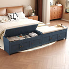Shoe Bench Storage with Padded Seat Cushion 2-Door