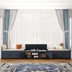 Shoe Bench Storage with Padded Seat Cushion 2-Door