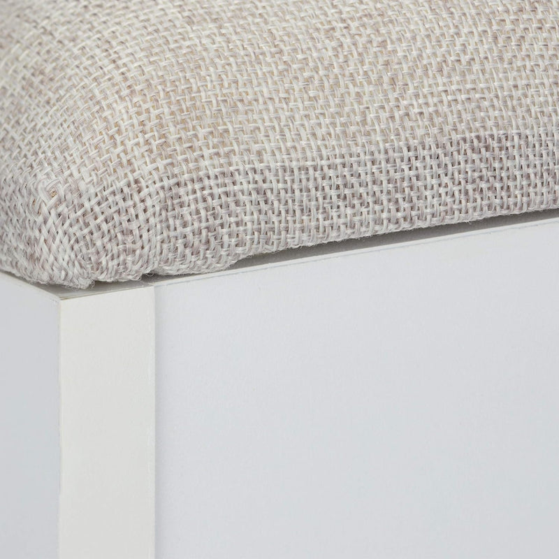 Shoe Bench Upholstered Cushion Foldable Seat Modern Storage