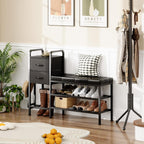 Shoe Bench with Cushion Storage Padded Seat 2