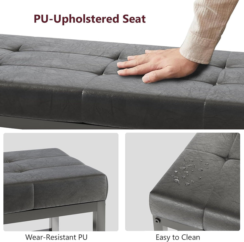 Shoe Bench with Cushion Storage Padded Seat 2