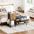 Shoe Bench with Cushion Storage Padded Seat 2