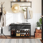 Shoe Bench with Cushion Storage Padded Seat 2