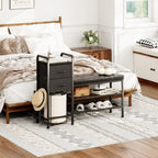 Shoe Bench with Cushion Storage Padded Seat 2