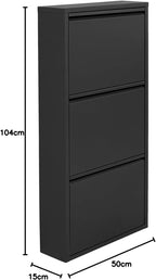 Shoe Cabinet Caruso 104x50x15CM Tilting Storage