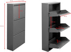 Shoe Cabinet Caruso 104x50x15CM Tilting Storage