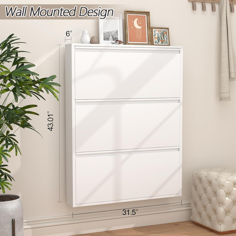 Shoe Cabinet Storage for Entryway Narrow Slim