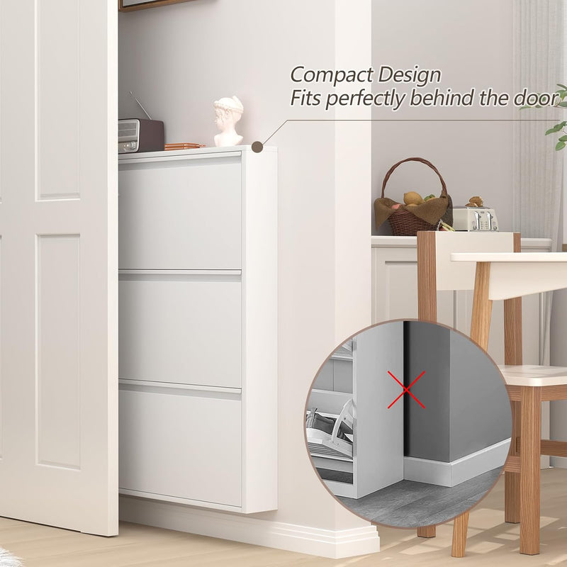 Shoe Cabinet Storage for Entryway Narrow Slim