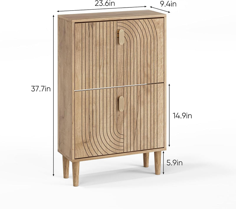Shoe Cabinet Storage for Entryway with 2 Flip