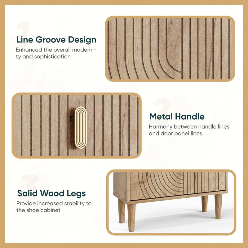 Shoe Cabinet Storage for Entryway with 2 Flip
